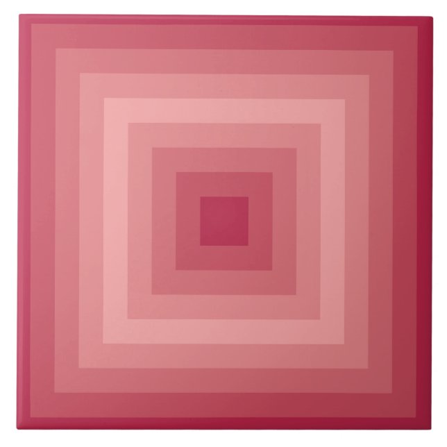 Azulejo Viva Magenta Murex Shell Cuadrados Tile Cerámico (Frente)