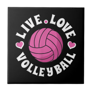 Azulejo Vive Ama el Voleibol Para Mujeres Chicas Voleibol