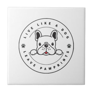 Azulejo Vive Como un Perro Deja Huellas de Patas (2)