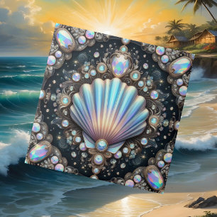 Azulejo Viviendo en la Costa   Ópalo de Concha Negra Diama