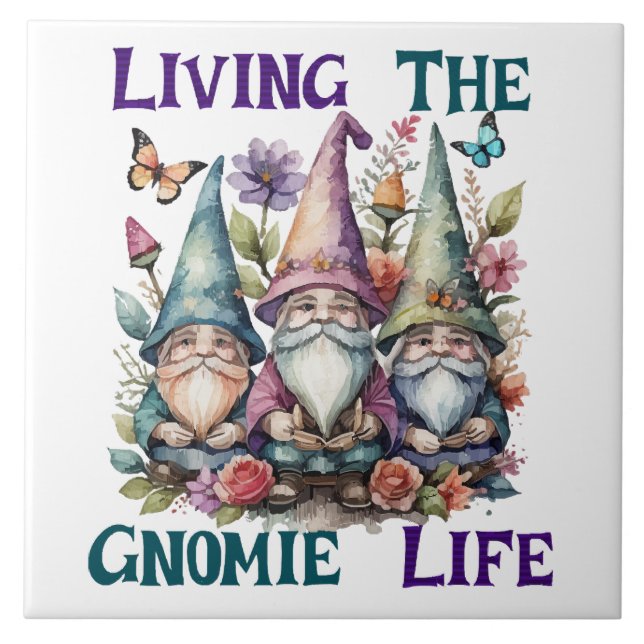 Azulejo Viviendo la vida de gnomo (Frente)
