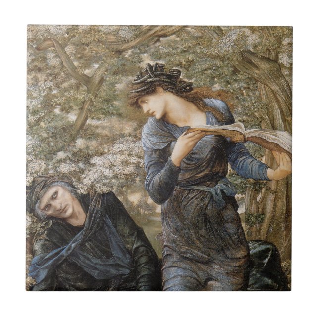 Azulejo Vivien's Beguiling of Merlin (Edward Burne-Jones) (Frente)