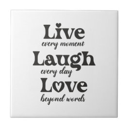 Azulejo vivir, reír, amar - tres hermosas palabras