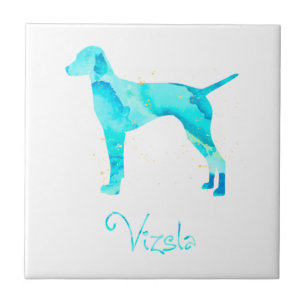 Azulejo Vizsla Watercolor Design
