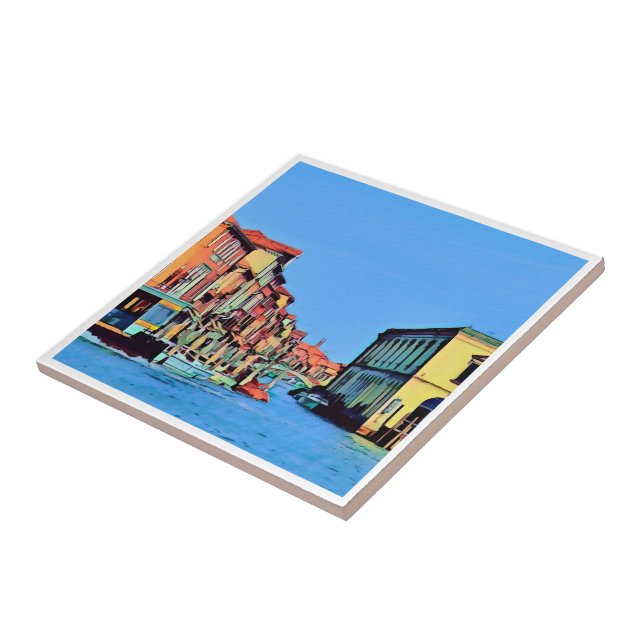 Azulejo VNT003 MURANO, Laguna Veneciana, Italia, (Lado)