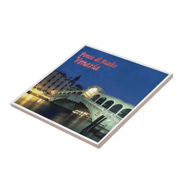 Azulejo VNT025 VENICE, Rialto Bridge, Italia, (Lado)