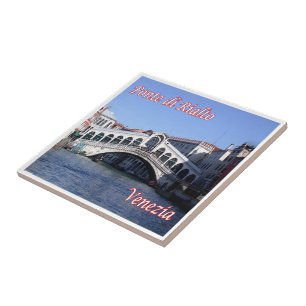 Azulejo VNT027 VENICE, Rialto Bridge, Italia,