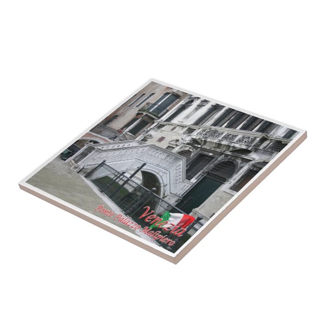 Azulejo VNT046 VENECIA, Puente Malipiero, Italia, (Lado)