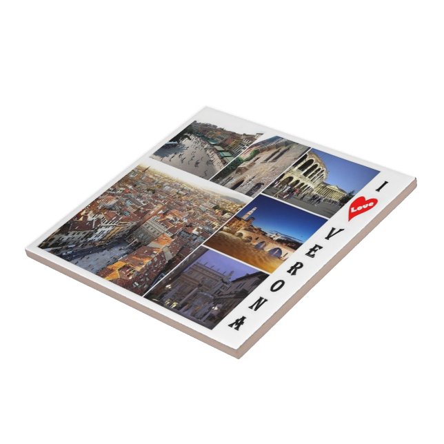 Azulejo VNT089 VERONA I Love, Mosaic, Italia, (Lado)