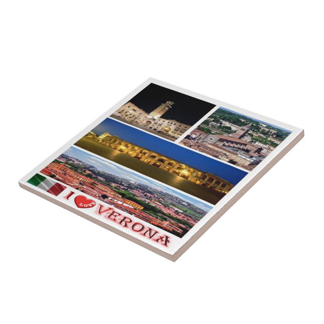 Azulejo VNT090 VERONA I Love, Mosaic, Italia. (Lado)