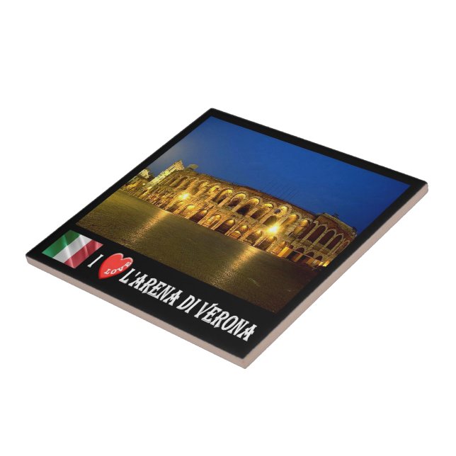 Azulejo VNT094 VERONA, ARENA I Love, Verona, Italia, (Lado)