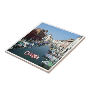 Azulejo VNT129 CHIOGGIA, Puerto, Véneto, Italia,