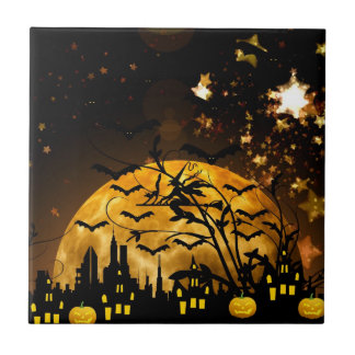 Azulejo Volando Witch Harvest Moon Bats Regalos de Hallowe