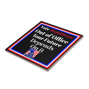 Azulejo Votar a los republicanos fuera de la oficina mosai