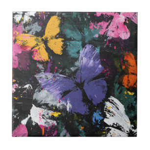 Azulejo Vuelo de Mariposa Abstracta Vibrante (7)