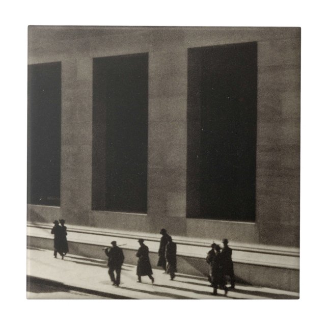 Azulejo Wall Street (por Paul Strand, 1915) Tile cerámico (Frente)