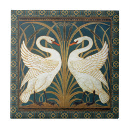 Azulejo Walter Crane Swan, Rush E Iris Art Nouveau