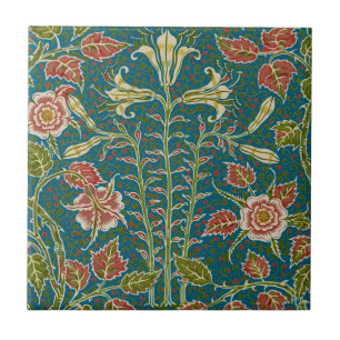 Azulejo Walter Crane Vintage Lily y Rosa Floral