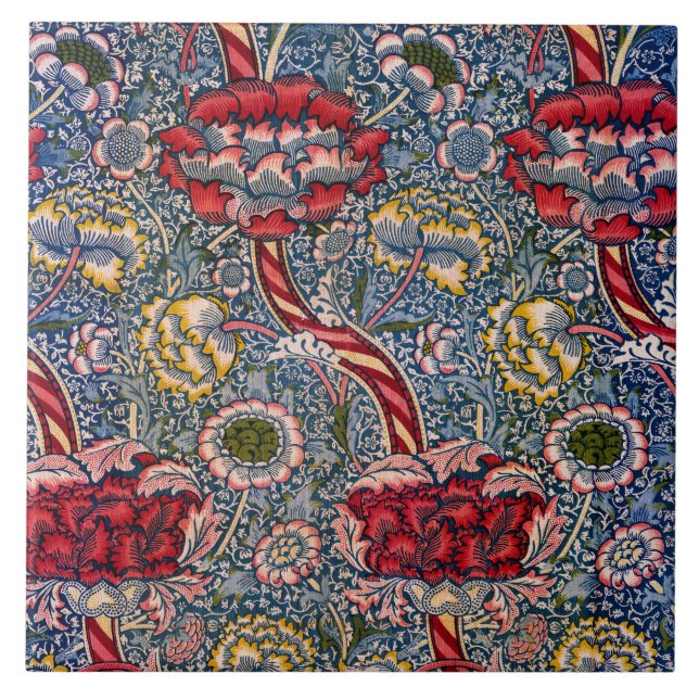 Azulejo Wandle, 1884 por William Morris (Frente)