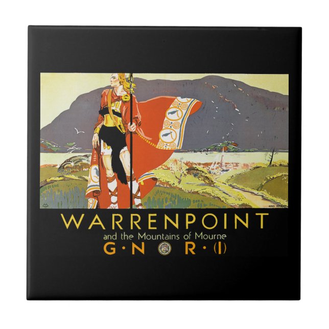 Azulejo Warrenpint y los montañeses de Mourne (Frente)