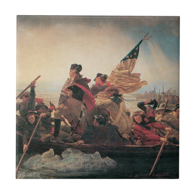 Azulejo Washington cruzando el Delaware de Emanuel Leutze (Frente)