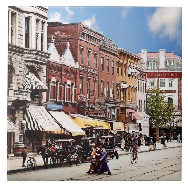 Azulejo Washington DC - Calle F  c1906 (Frente)