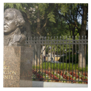 Azulejo Washington, DC, estatua de George Washington,