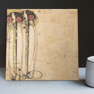 Azulejo Wassail Mackintosh Art Deco Wall Decor 3/3