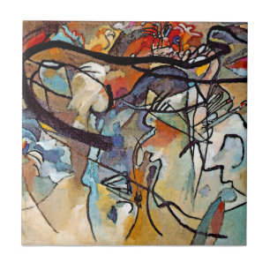 Azulejo Wassily Kandinsky - Composición cinco arte abstrac
