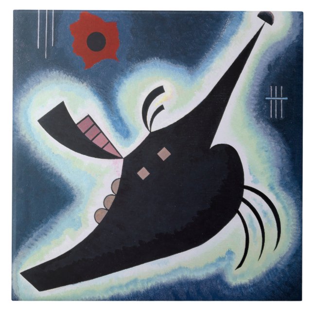 Azulejo Wassily Kandinsky - Pointed Black, (Frente)