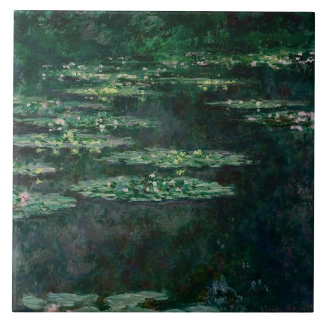 Azulejo Water Lilies (por Claude Monet) (Frente)