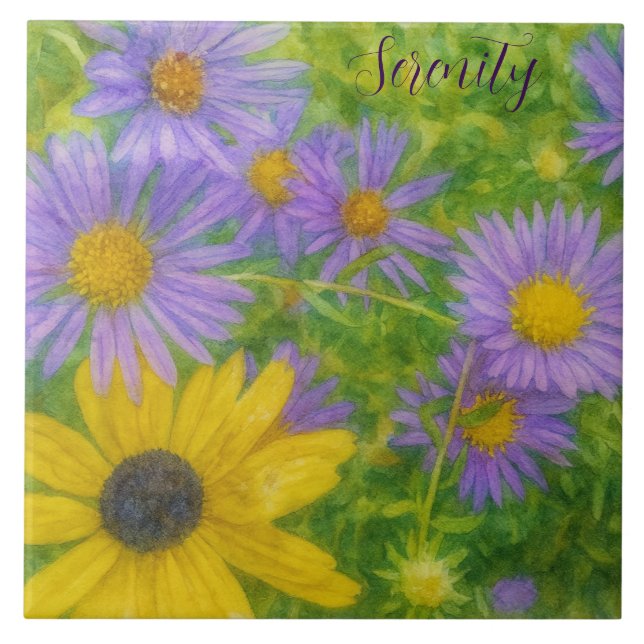 Azulejo Watercolor Flowers (Frente)