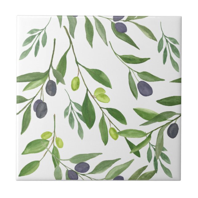Azulejo Watercolor Olive  (Frente)