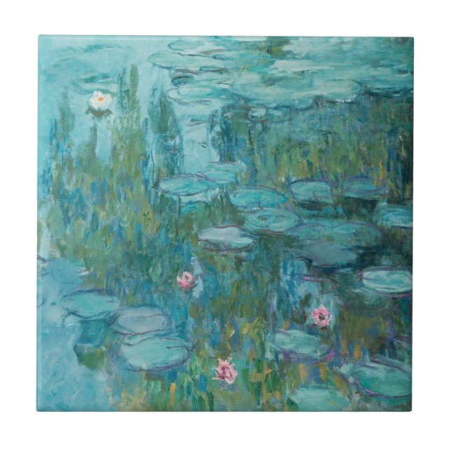 Azulejo Waterlilies (Claude Monet, 1915) Tile (Frente)