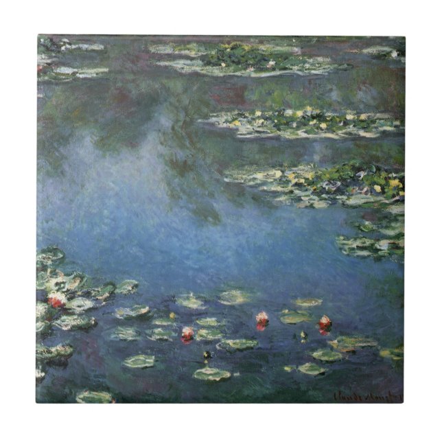 Azulejo Waterlilies por Claude Monet, Flores de época (Frente)