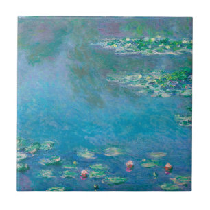 Azulejo Waterlilies por la pintura Bella Artes de Claude M
