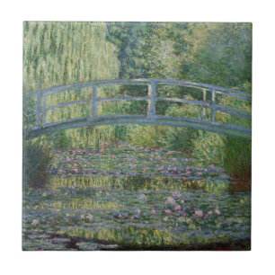 Azulejo Waterlilies y el puente japonés