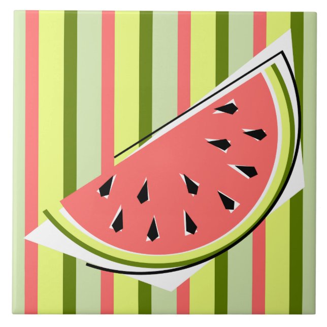 Azulejo Watermelon Slice Stripe Classic (Frente)