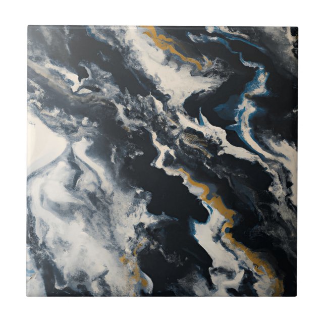 Azulejo Waves Marble Stones Cerámica Tile (Frente)