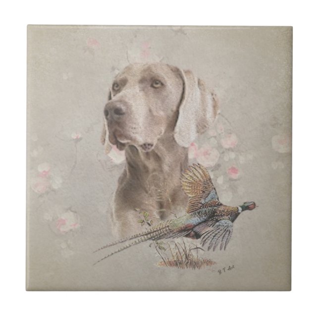 Azulejo Weimaraner (Frente)
