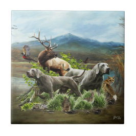 Azulejo Weimaraner, "Fantasma gris"