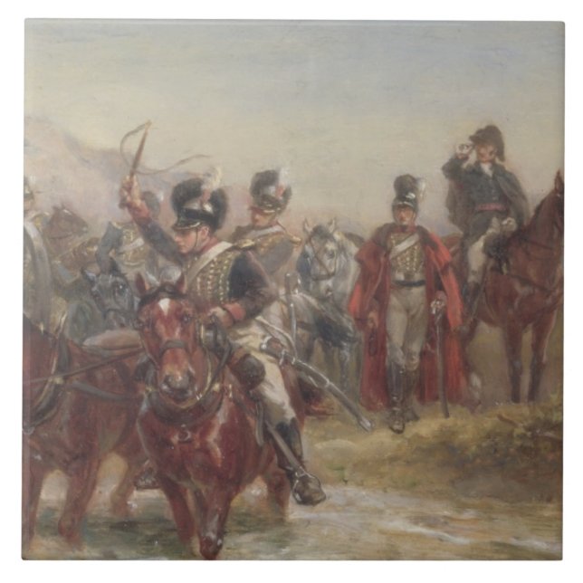 Azulejo Wellington en España (aceite en el panel) (par de (Frente)