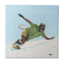Azulejo Werererat Snowboarder Fantasy Art Cerámica Tile