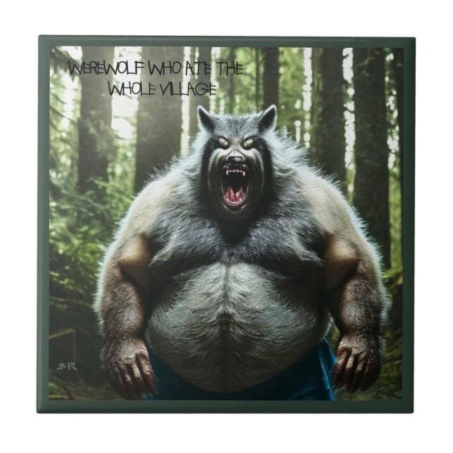 Azulejo Werewolf Who Ate The Whole Village con mosaico de  (Frente)
