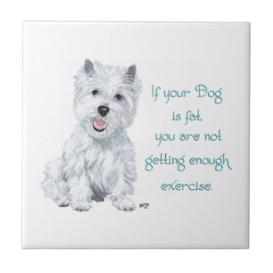 Azulejo Westie Wisdom Ceramic Tile