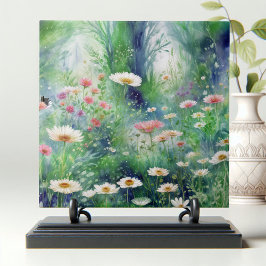 Azulejo Whimflower Meadow Watercolor Art