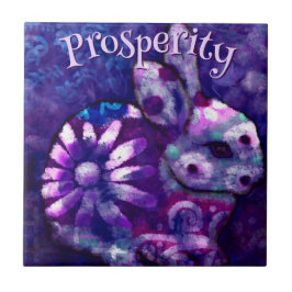 Azulejo Whimsical Floral Bunny Rabbit Personalized