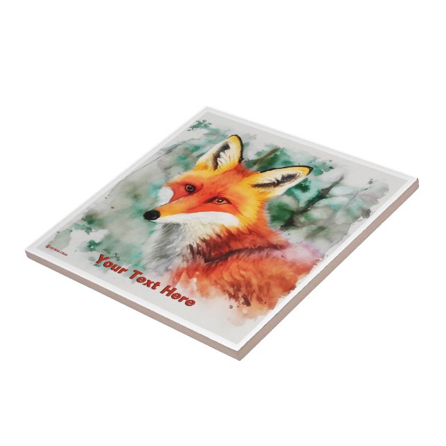 Azulejo Whimsical Red Fox (Lado)