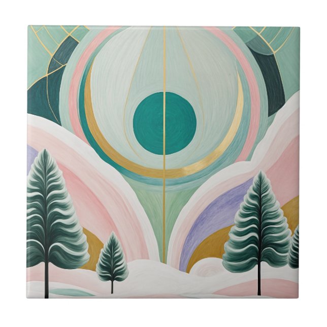 Azulejo Whimsical Winter Dreamscape (Frente)