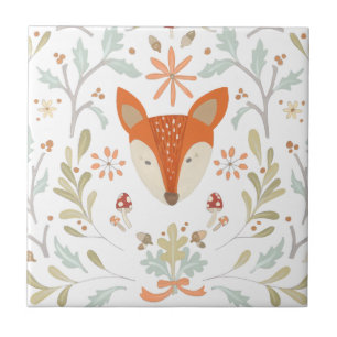 Azulejo Whimsical Woodland Fox